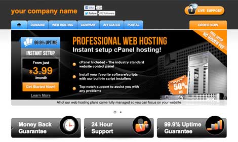 orange fusion whmcs template preview