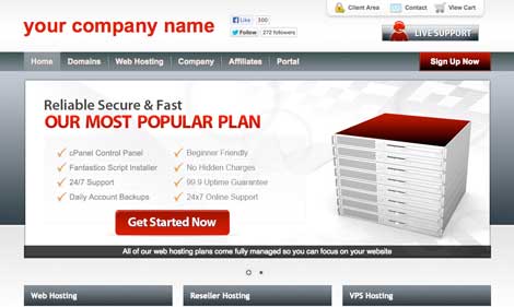 ruby host whmcs template preview